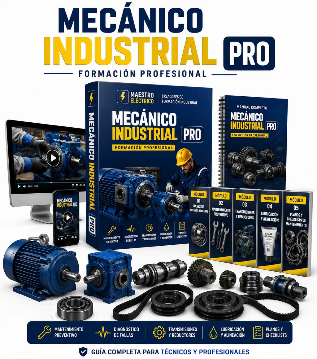 Mecánico Industrial PRO | Formación Completa + 10 Bonos